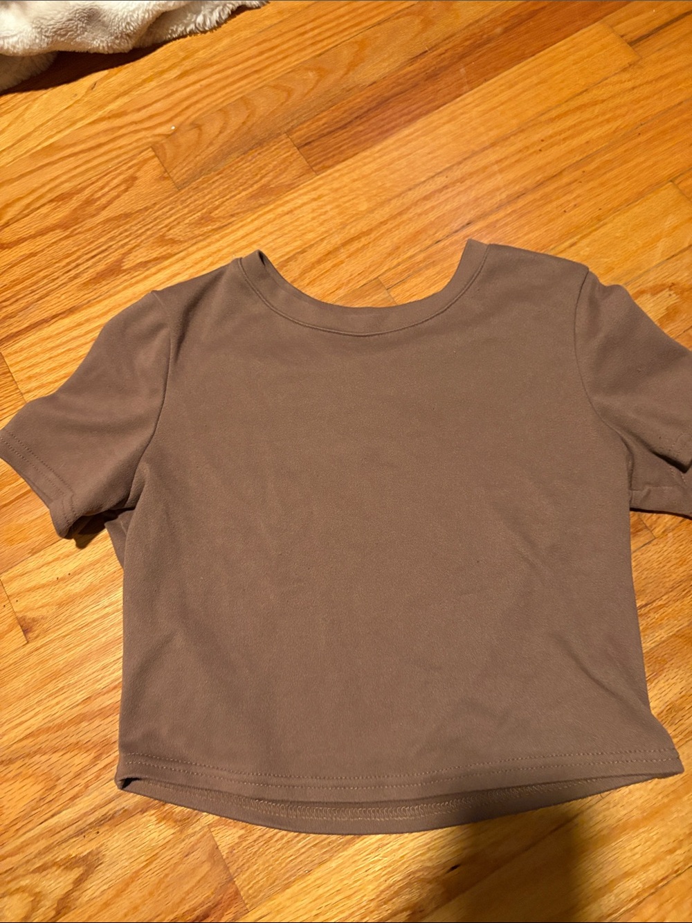 Women's Crewneck Short Sleeve Top in Taupe